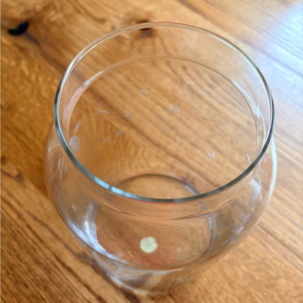 Princess House Clear Etched Glass large Heritage Decorative jar without lid! - Picture 7 of 8